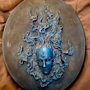 Matt Levin OOAK cold cast resin hanging wall sculpture